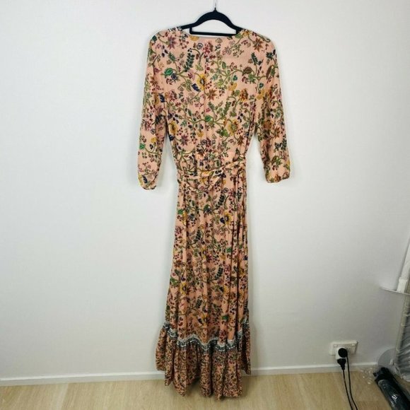 Farm Rio Women's Size Small Maxi Long Wrap Dress - Picture 8 of 9
